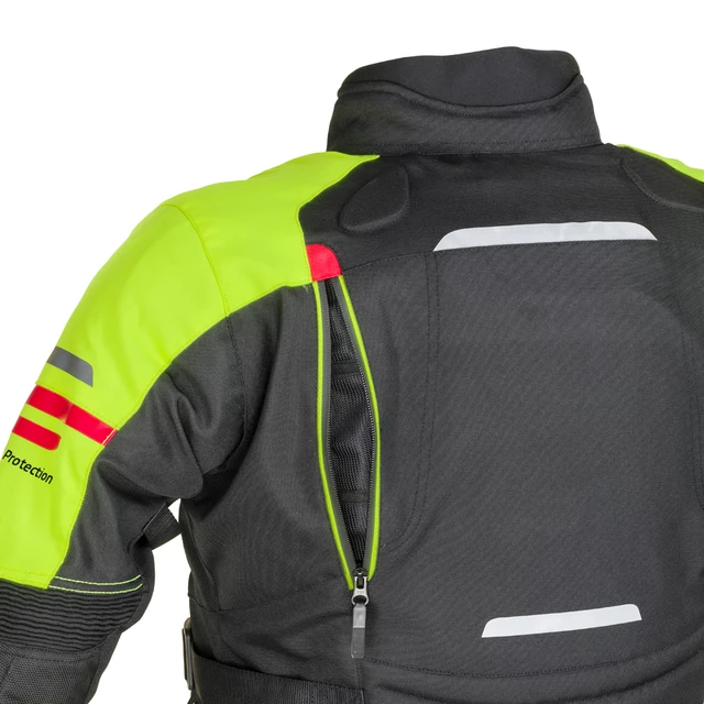 Női motoros kabát W-TEC Ventura Lady - fekete-fluor sárga