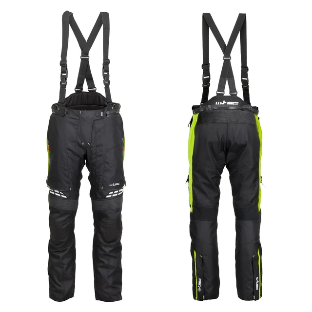 Ženske moto hlače W-TEC Spirital Lady - XS - črna-fluo rumena