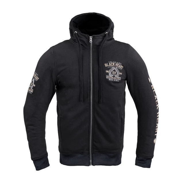 Pánská mikina W-TEC Black Heart Kustom Kulture Hoodie s aramidem - černá