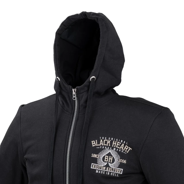 Bluza męska z kapturem W-TEC Black Heart Kustom Kulture Hoodie z aramidem - Czarny