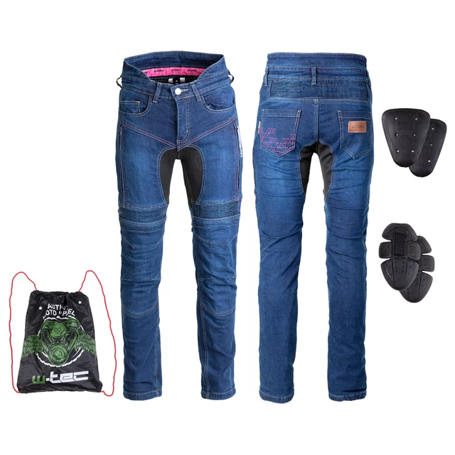 Dámské moto jeansy W-TEC Biterillo Lady - 2.jakost - modrá