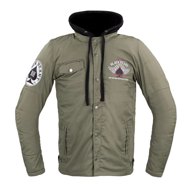 Męska kurtka motocyklowa z aramidem W-TEC Black Heart Hat Skull Jacket - Khaki - Khaki