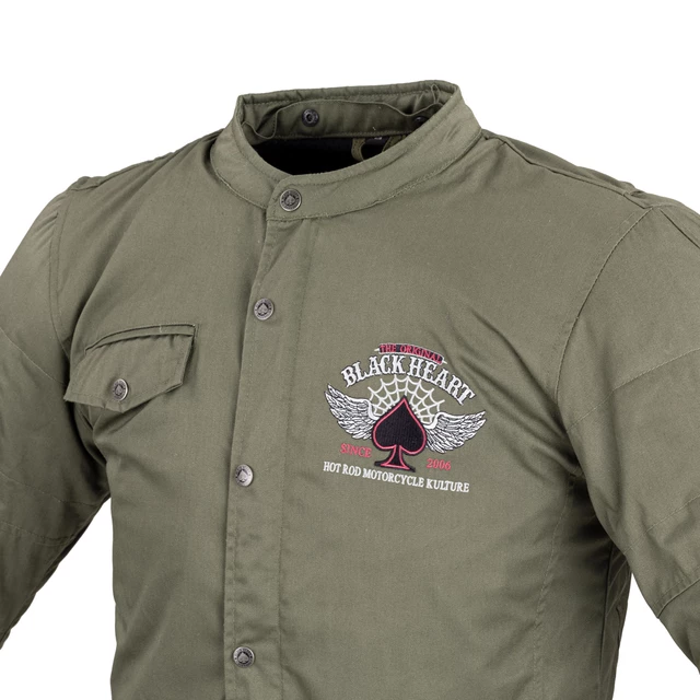 Męska kurtka motocyklowa z aramidem W-TEC Black Heart Hat Skull Jacket - Khaki