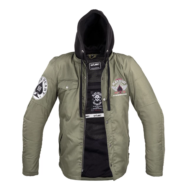 Pánska bunda W-TEC Black Heart Hat Skull Jacket s aramidom - khaki