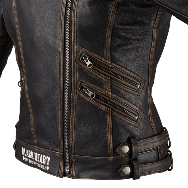 Women’s Leather Motorcycle Jacket W-TEC Black Heart Lizza