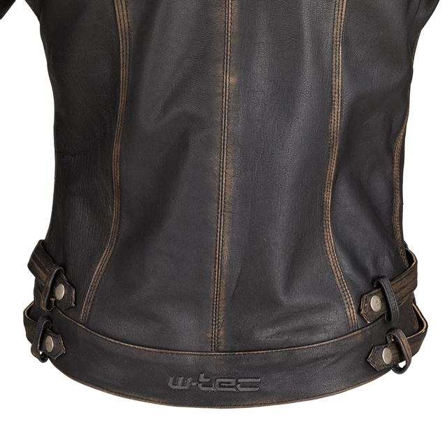 Dámska kožená moto bunda W-TEC Black Heart Lizza - vintage hnedá