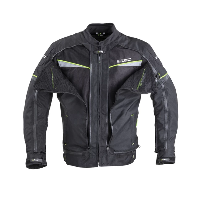 Men’s Motorcycle Jacket W-TEC Progair - XXL - Black-Fluo