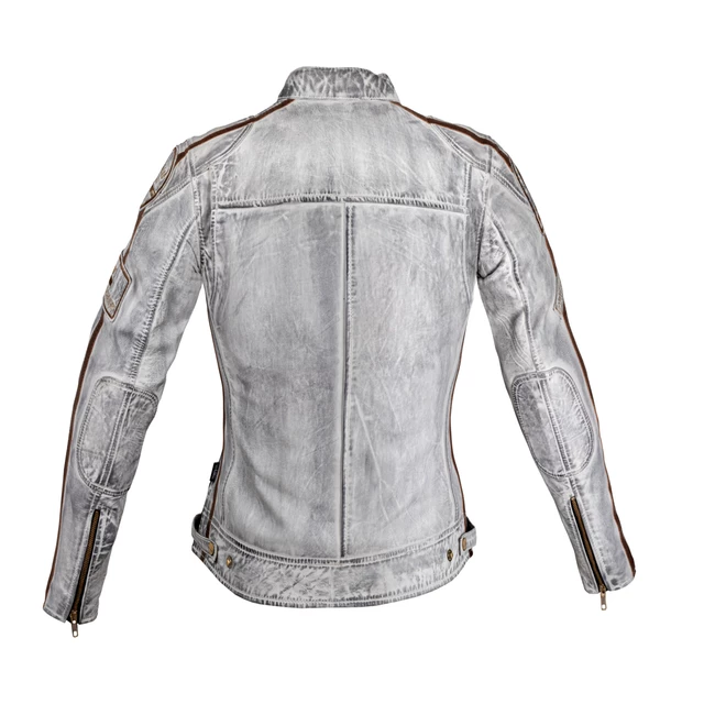 Dámská kožená moto bunda W-TEC Sheawen Lady White New - bílá