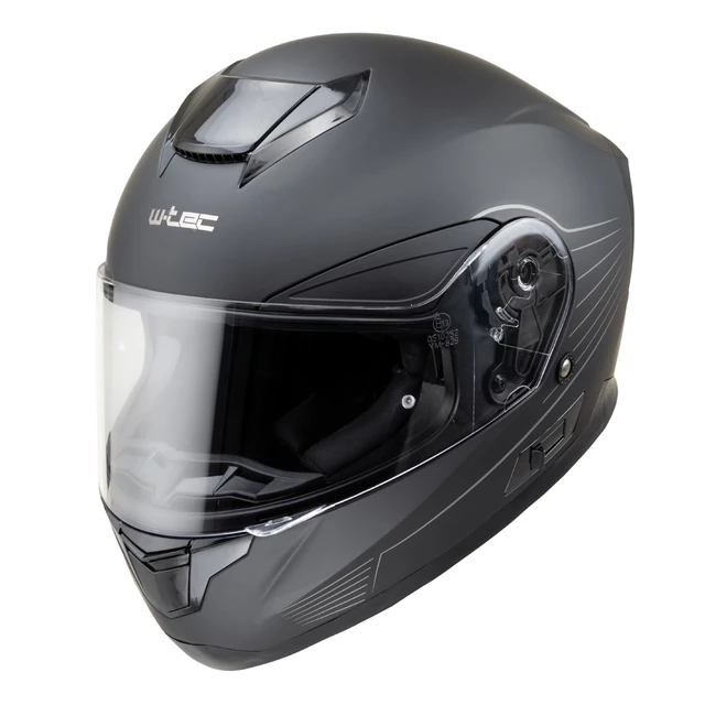 Moto čelada W-TEC Yorkroad Solid - Black Grey Matt