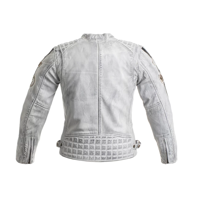 Women’s Leather Motorcycle Jacket W-TEC Sheawen Lady White - XS