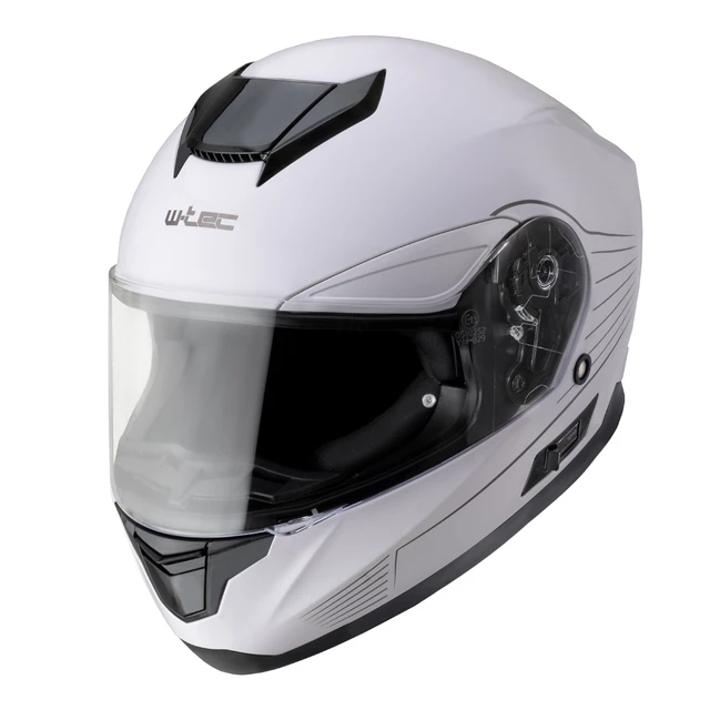 Moto čelada W-TEC Yorkroad Solid - White Grey Glossy