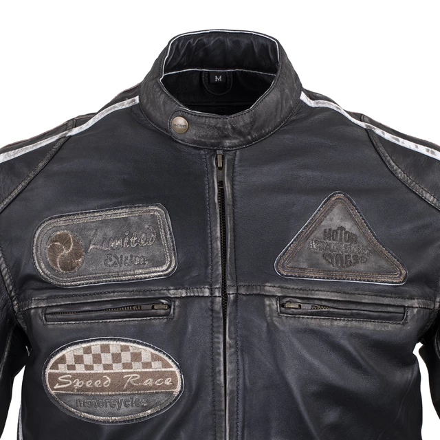 W-TEC Sheawen Vintage Herren Leder Motorradjacke - 6XL