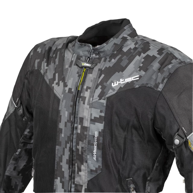 Men’s Summer Motorcycle Jacket W-TEC Jared - Black-Grey Digi-Camo