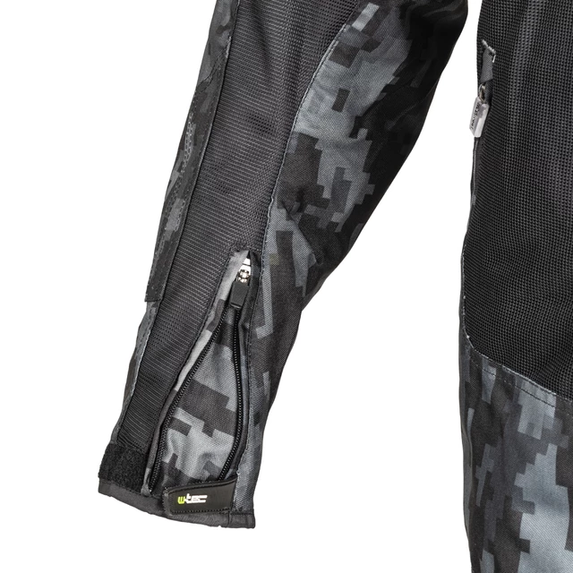 Men’s Summer Motorcycle Jacket W-TEC Jared - Black-Grey Digi-Camo