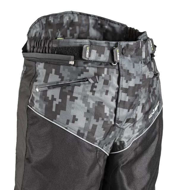 Męskie letnie spodnie motocyklowe W-TEC Jori - Czarno-Szary Digi-Camo