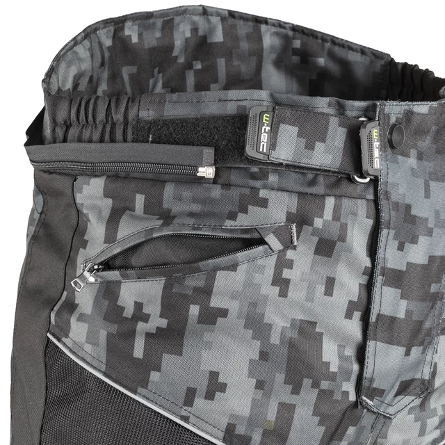 Męskie letnie spodnie motocyklowe W-TEC Jori - Czarno-Szary Digi-Camo