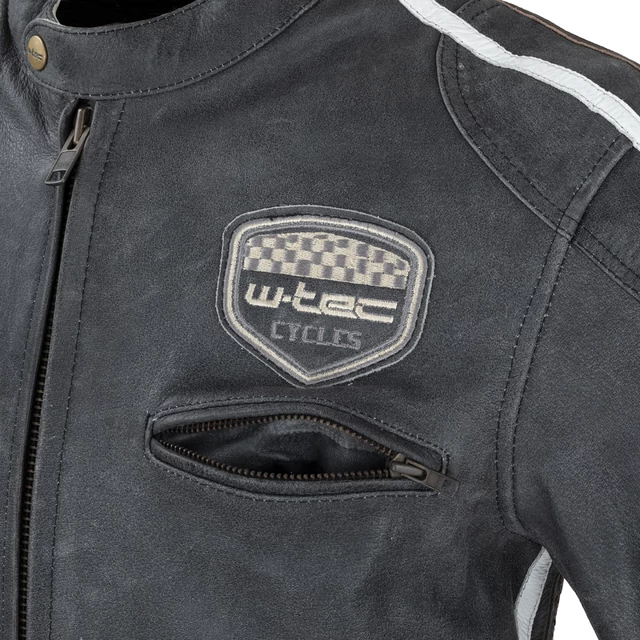 Pánská kožená moto bunda W-TEC Dark Vintage