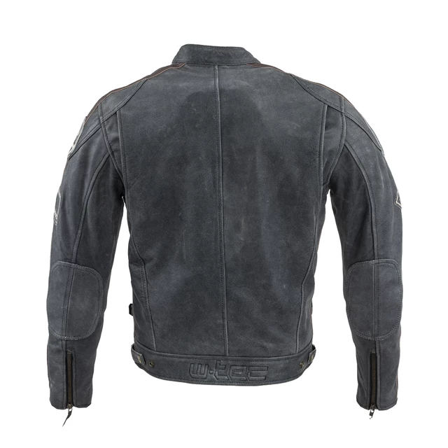 Pánska kožená moto bunda W-TEC Dark Vintage - 5XL