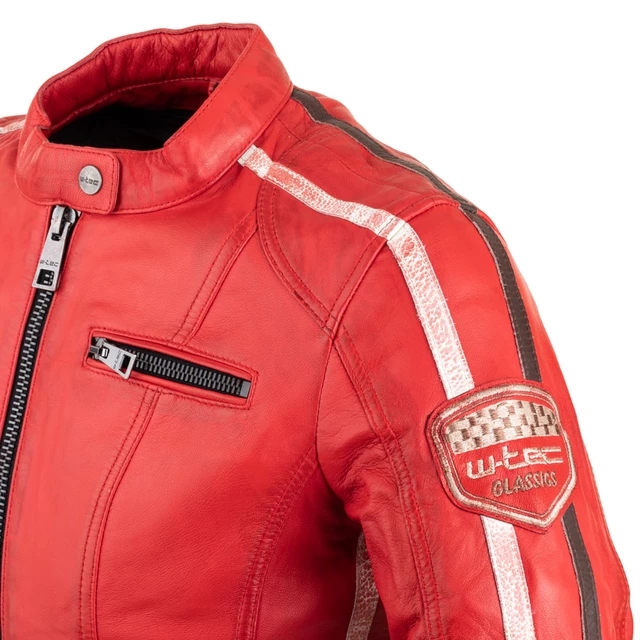 W-TEC Umana Damen Lederjacke - rot