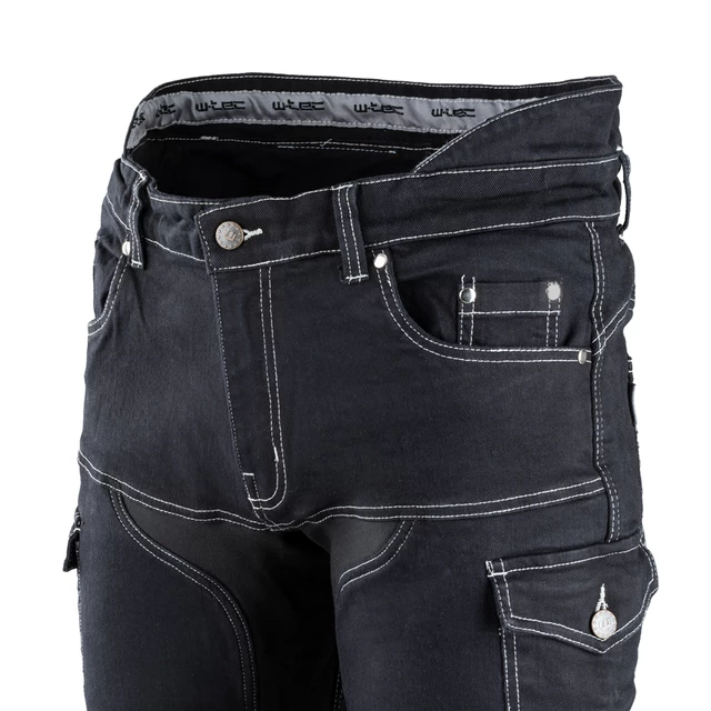 Pánske moto jeansy W-TEC Aredator EVO - 2. akosť - čierna