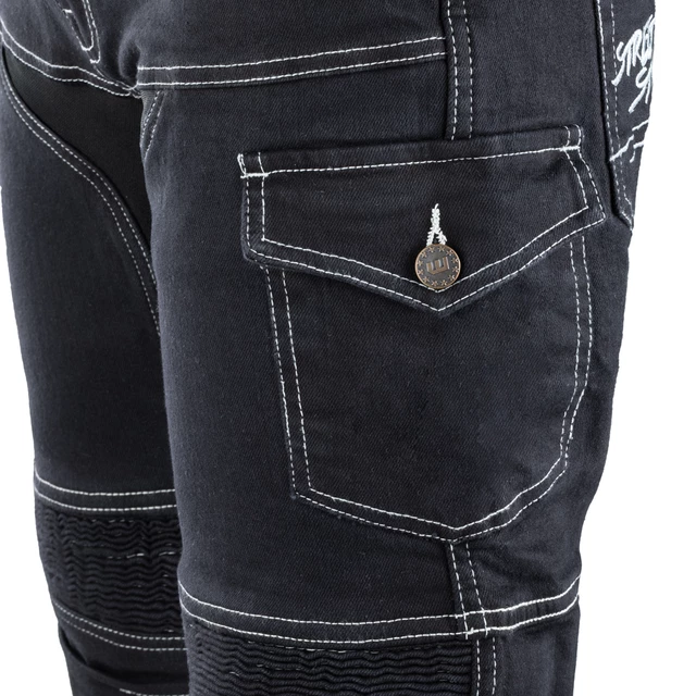 Pánske moto jeansy W-TEC Aredator EVO - 2. akosť - čierna