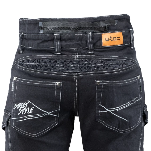 Pánske moto jeansy W-TEC Aredator EVO - 2. akosť - čierna
