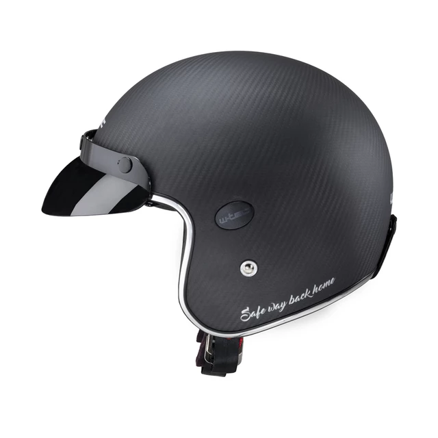 Kask motocyklowy choppera daszek W-TEC Vacabro SWBH włókno węglowe