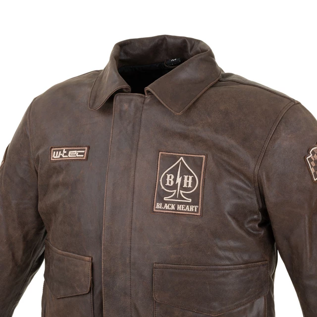 Men’s Leather Jacket W-TEC Black Heart Bomber - Vintage Brown