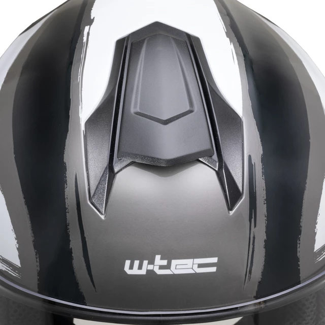 Motorcycle Helmet W-TEC Integra Graphic - Black-White