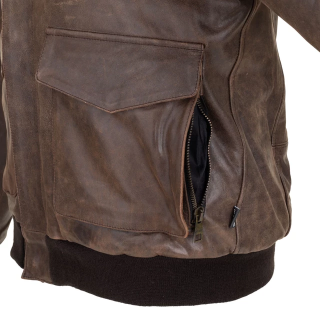 Men’s Leather Jacket W-TEC Black Heart Bomber - Vintage Brown