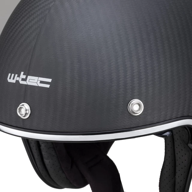 Kask motocyklowy choppera daszek W-TEC Vacabro SWBH włókno węglowe