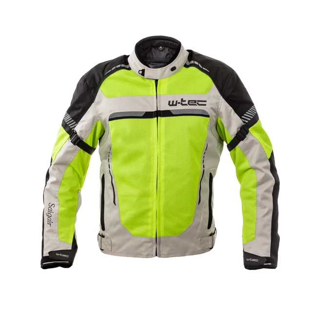 Pánská letní moto bunda W-TEC Saigair - Fluo Yellow-Gray