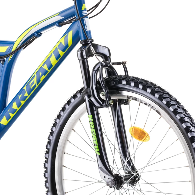 Junior teljes felfüggesztésű kerékpár Kreativ 2441 24" - kék