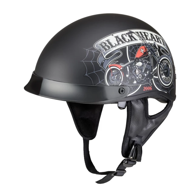 Bukósisak W-TEC Black Heart Rednut - Motorbicikli/Matt Fekete