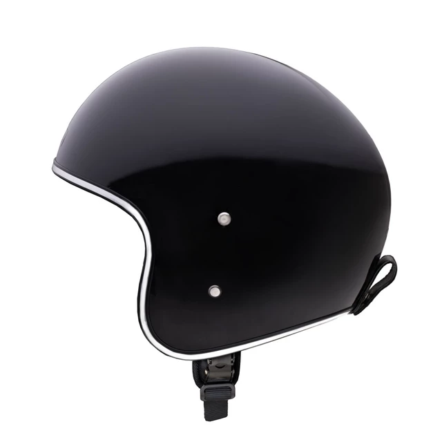 Moto prilba W-TEC Angeric Gloss Black s okuliarmi Steamrust