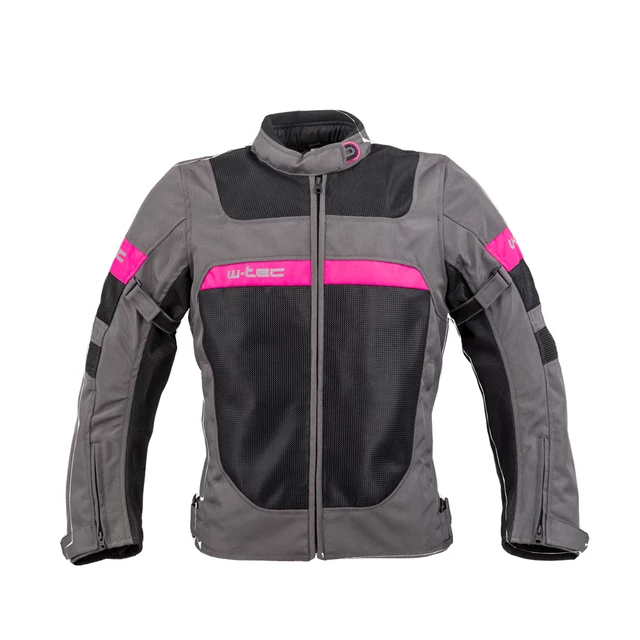 Damska letnia kurtka motocyklowa W-TEC Monaca - Black Mesh-Pink