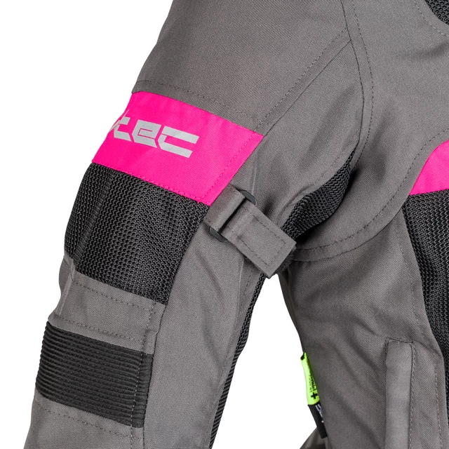 Damska letnia kurtka motocyklowa W-TEC Monaca - Black Mesh-Pink