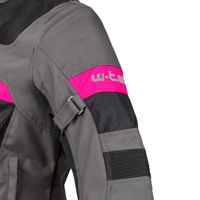 Damska letnia kurtka motocyklowa W-TEC Monaca - Black Mesh-Pink