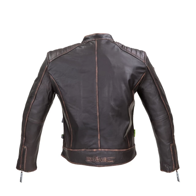 Leather Motorcycle Jacket W-TEC Embracer - Vintage Dark Brown, 3XL