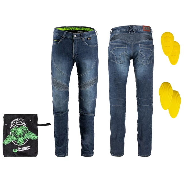 Men’s Motorcycle Jeans W-TEC Oliver - Black - Blue