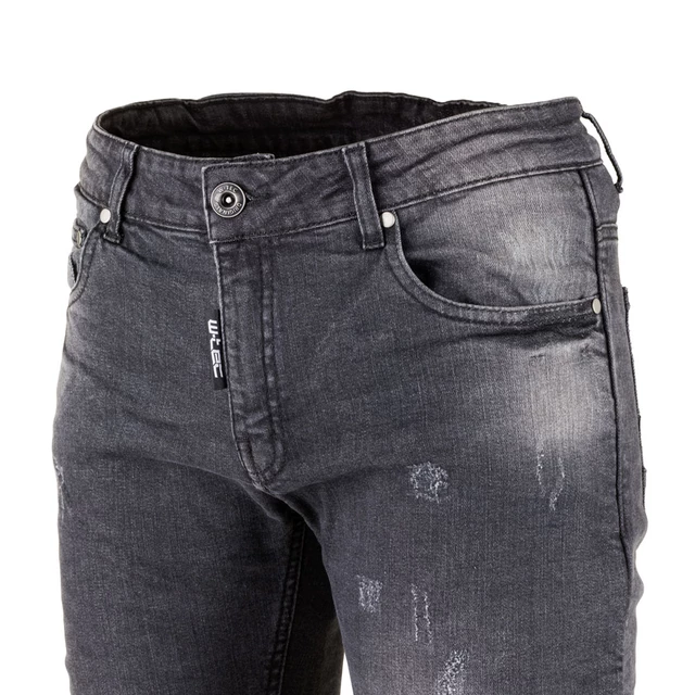 Pánské moto jeansy W-TEC Komaford - tmavě šedá