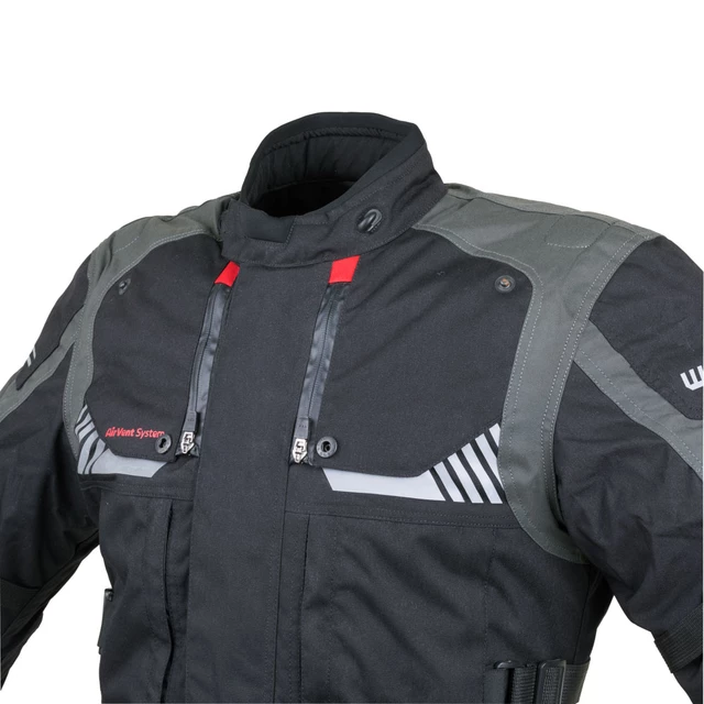 Touring Motorcycle Jacket W-TEC Excellenta Evo - Thunderstorm Gray