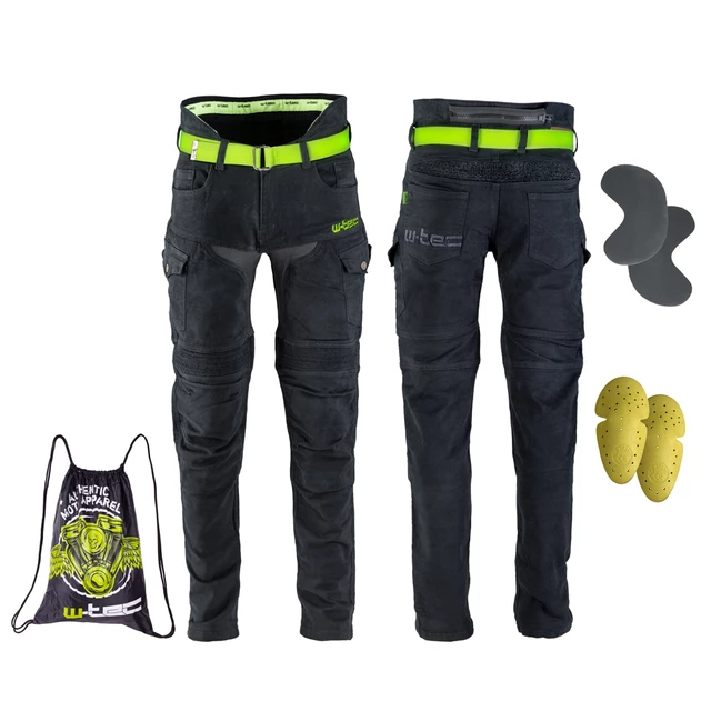 Pánské moto jeansy W-TEC Aredator - černá