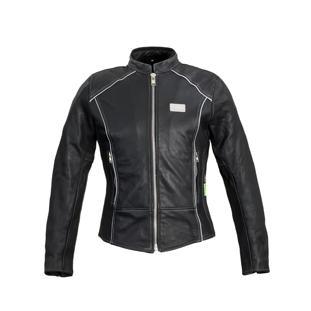 Women’s Leather Motorcycle Jacket W-TEC Hagora - XS - Matte Black