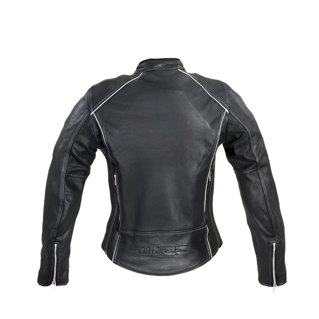 Women’s Leather Motorcycle Jacket W-TEC Hagora - Matte Black