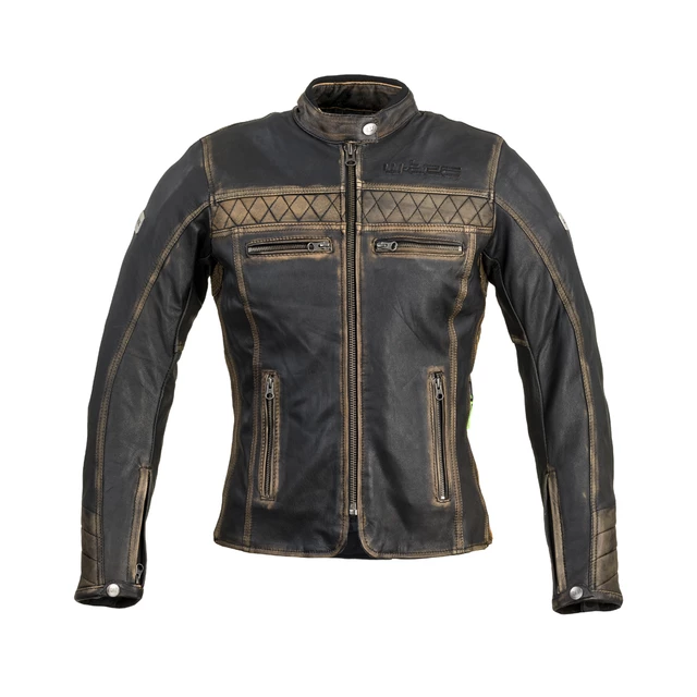 Women’s Leather Motorcycle Jacket W-TEC Kusniqua - M - Vintage Brown