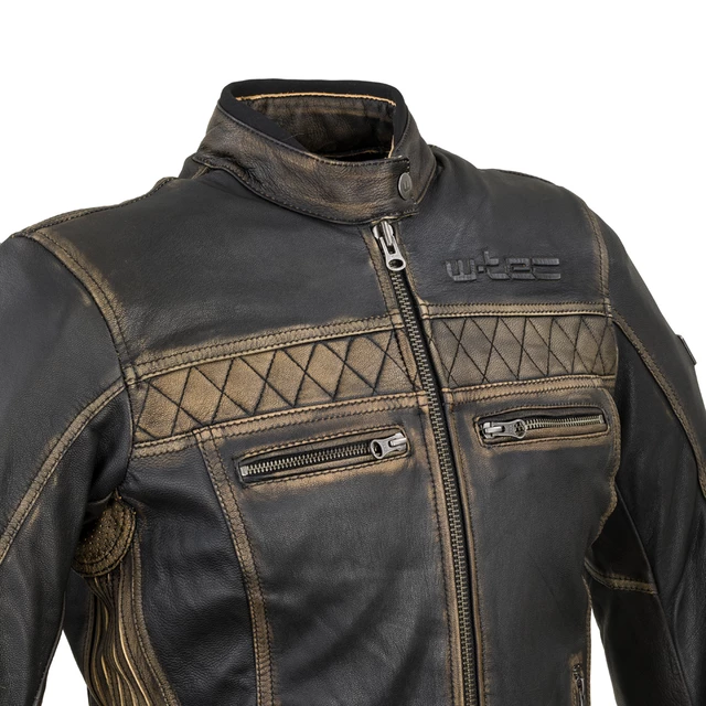 W-TEC Kusniqua Leder Motorradjacke