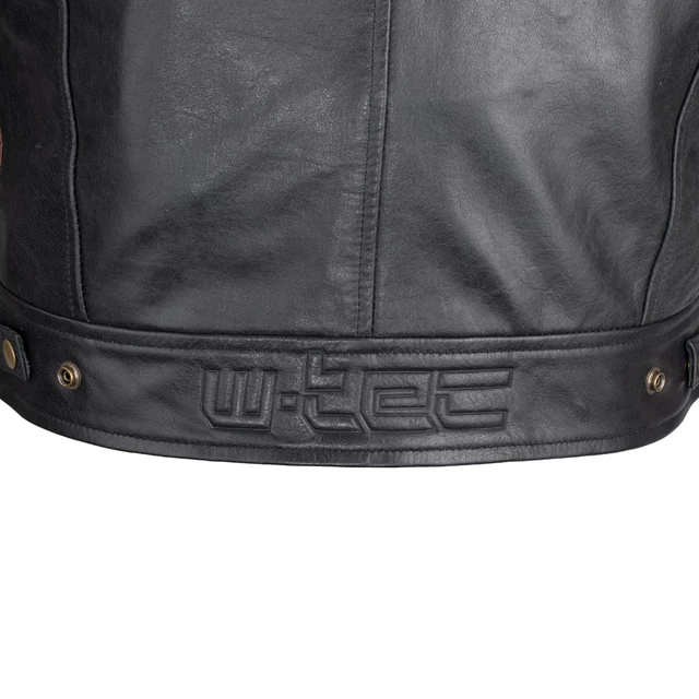 Men’s Leather Motorcycle Jacket W-TEC Black Cracker - M