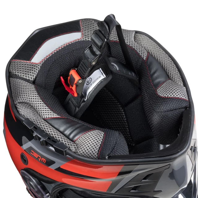 Motorcycle Helmet W-TEC V331 PR Graphic - Red-Grey
