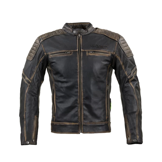 W-TEC Mungelli Leder Motorradjacke - vintage braun